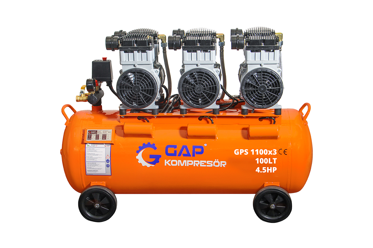 100 LT 1100x3 W Sessiz ve Yağsız Hava Kompresörü